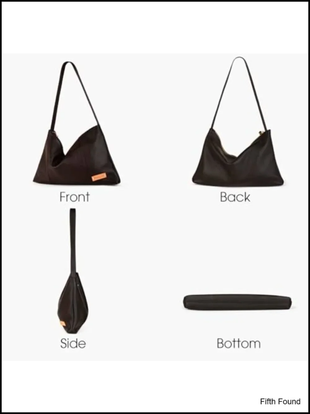 Full Grained Leather Dumpling Crossbody Bag